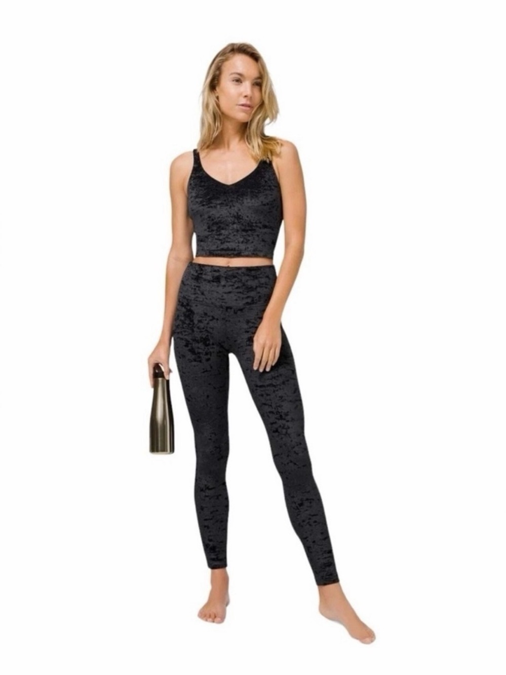 NWOT Lululemon velvet set - crop align top and cropped high waisted pants